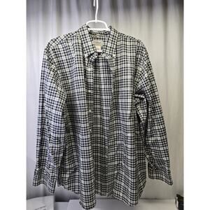 LL Bean Shirt Traditional Fit Plaid Casual Button Down, men's large